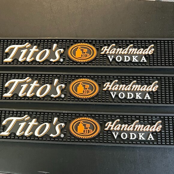 Tito's Vodka 3 rubber bar mats style to any home bar or collection bar mats. - Picture 2 of 4